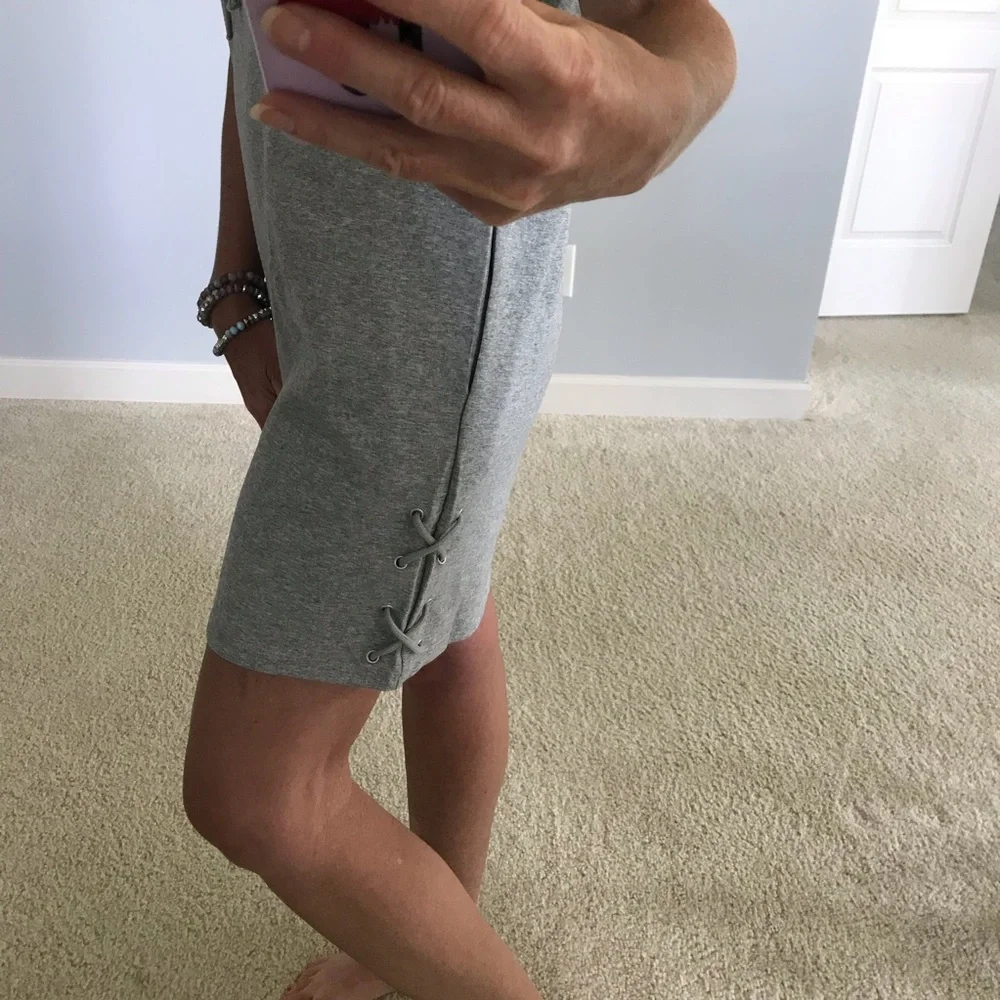 Grey Hooded Tunic Dress - Picture 6 of 6